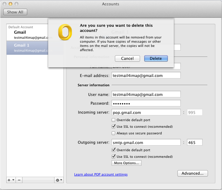 adding a gmail calendar to outlook2011 for mac