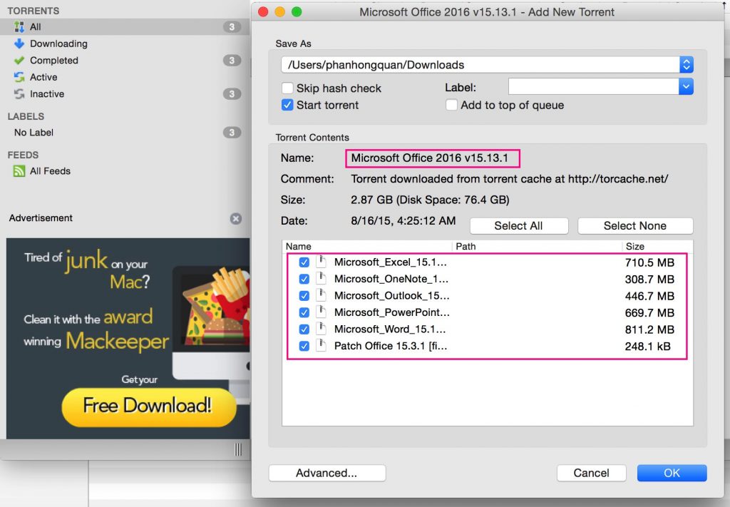 download microsoft office 2016 full crack for mac torrent